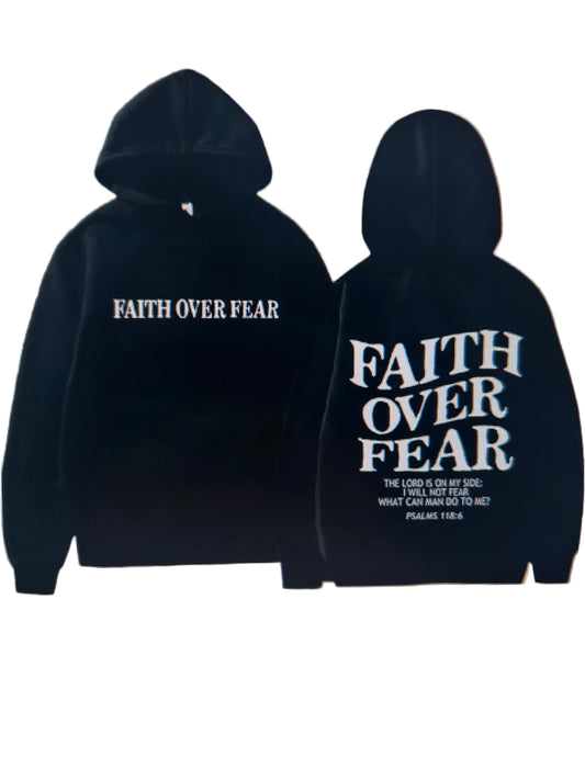 Faith over fear hoodies for men and women long sleeve hooded sleeve hooded sweatshirt